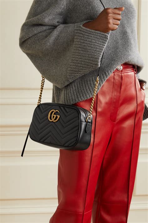 gucci leather camera bag model|authentic Gucci marmont small bag.